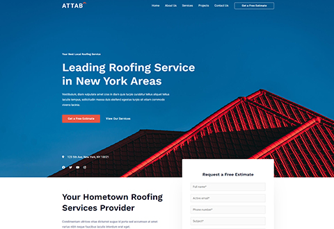 Website for New York roofing services.