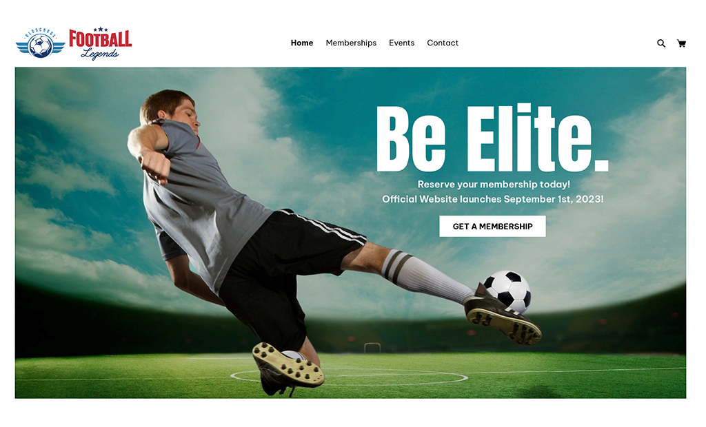 Soccer player kicking ball on green field.